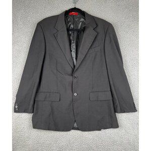 Alain Dupetit Sport Coat Mens 38S Black Two Button Lined Blazer Suit Jacket